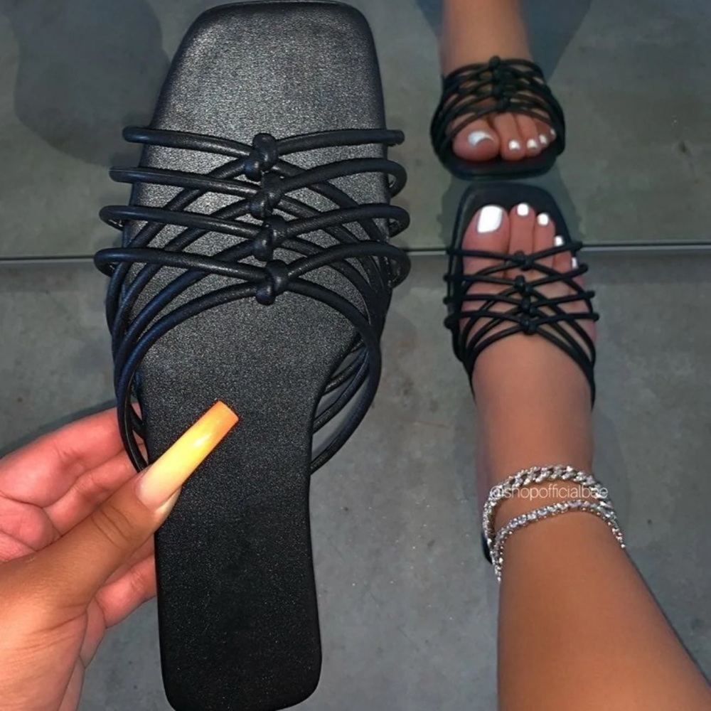 Black Strappy Sandals